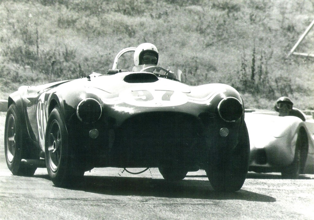 Dave MacDonald races the Cobra at Pomona Raceway in 1963